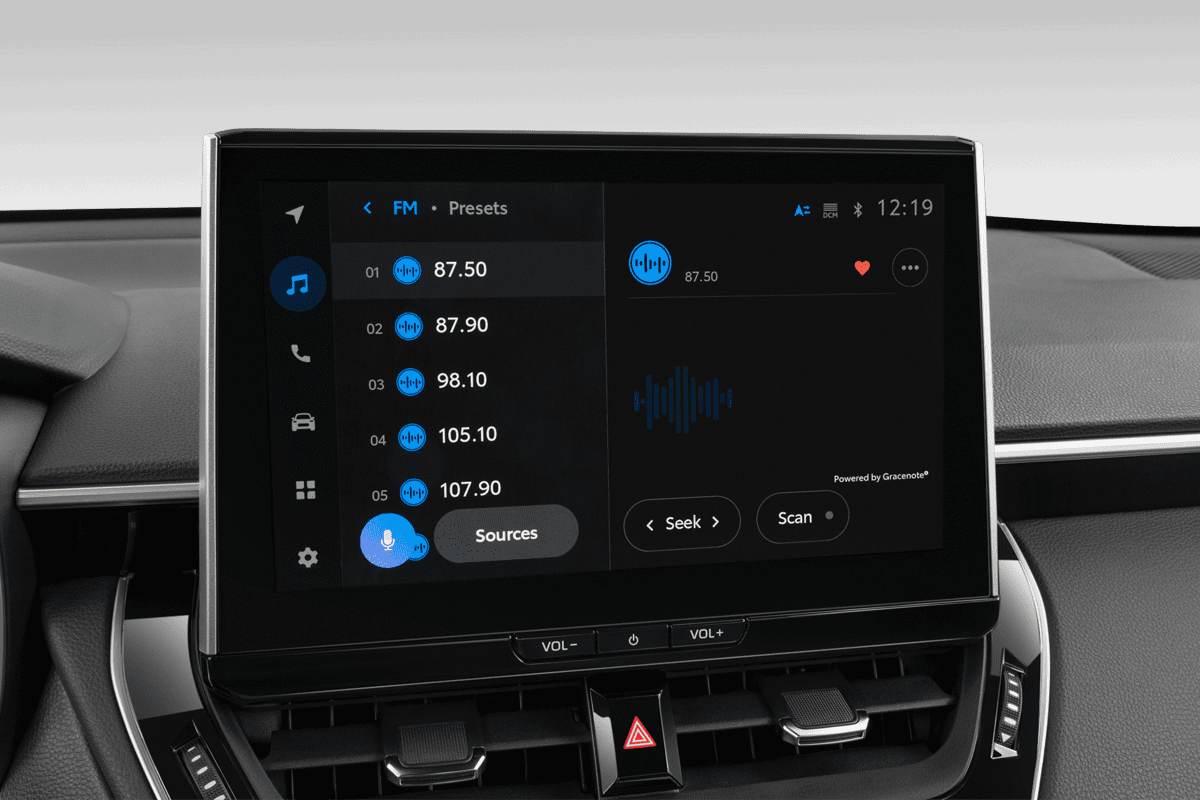 Audiosystem eines Toyota Corolla Cross Hybrid