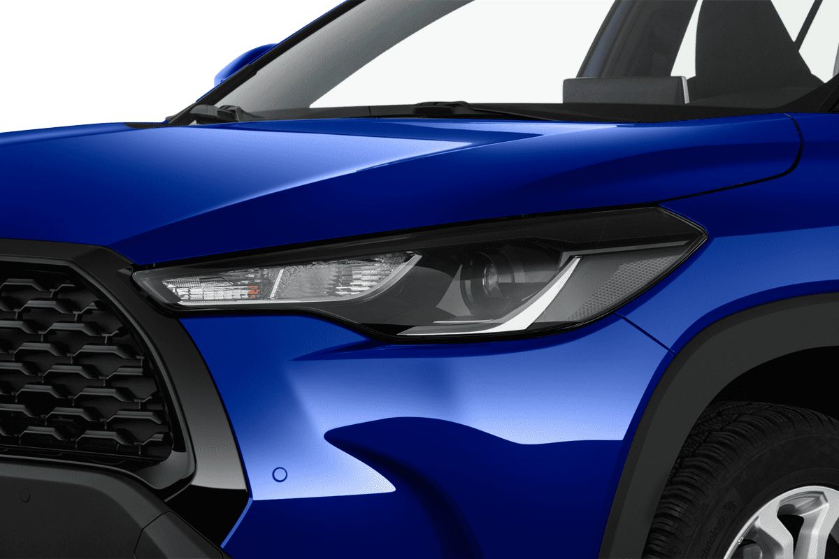 Frontscheinwerfer eines Toyota Corolla Cross Hybrid