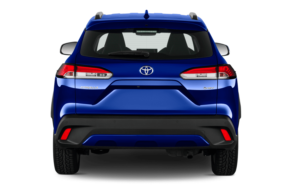 Heckansicht eines Toyota Corolla Cross Hybrid