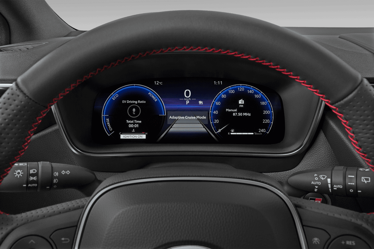 Kombiinstrument eines Toyota Corolla Hybrid