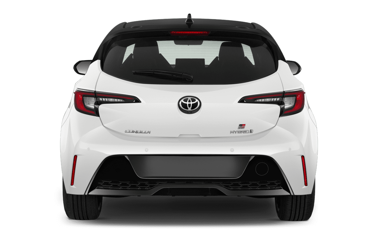 Heckansicht eines Toyota Corolla Hybrid