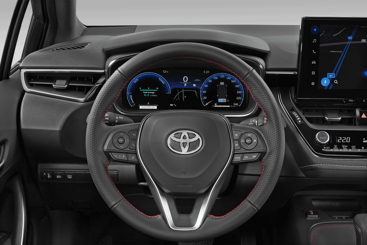 Lenkrad eines Toyota Corolla Hybrid