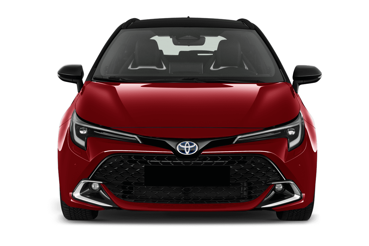 Frontansicht eines Toyota Corolla Touring Sports Hybrid, freigestellt