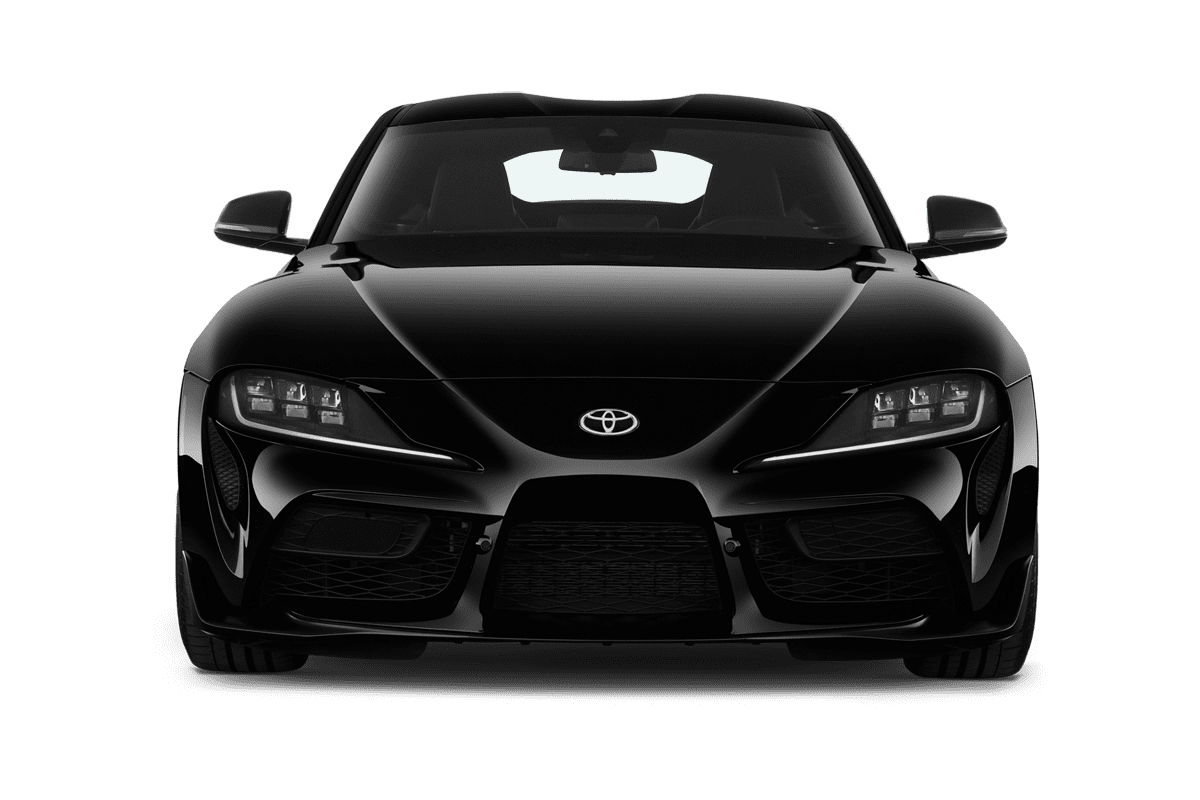 Frontansicht eines Toyota GR Supra, freigestellt