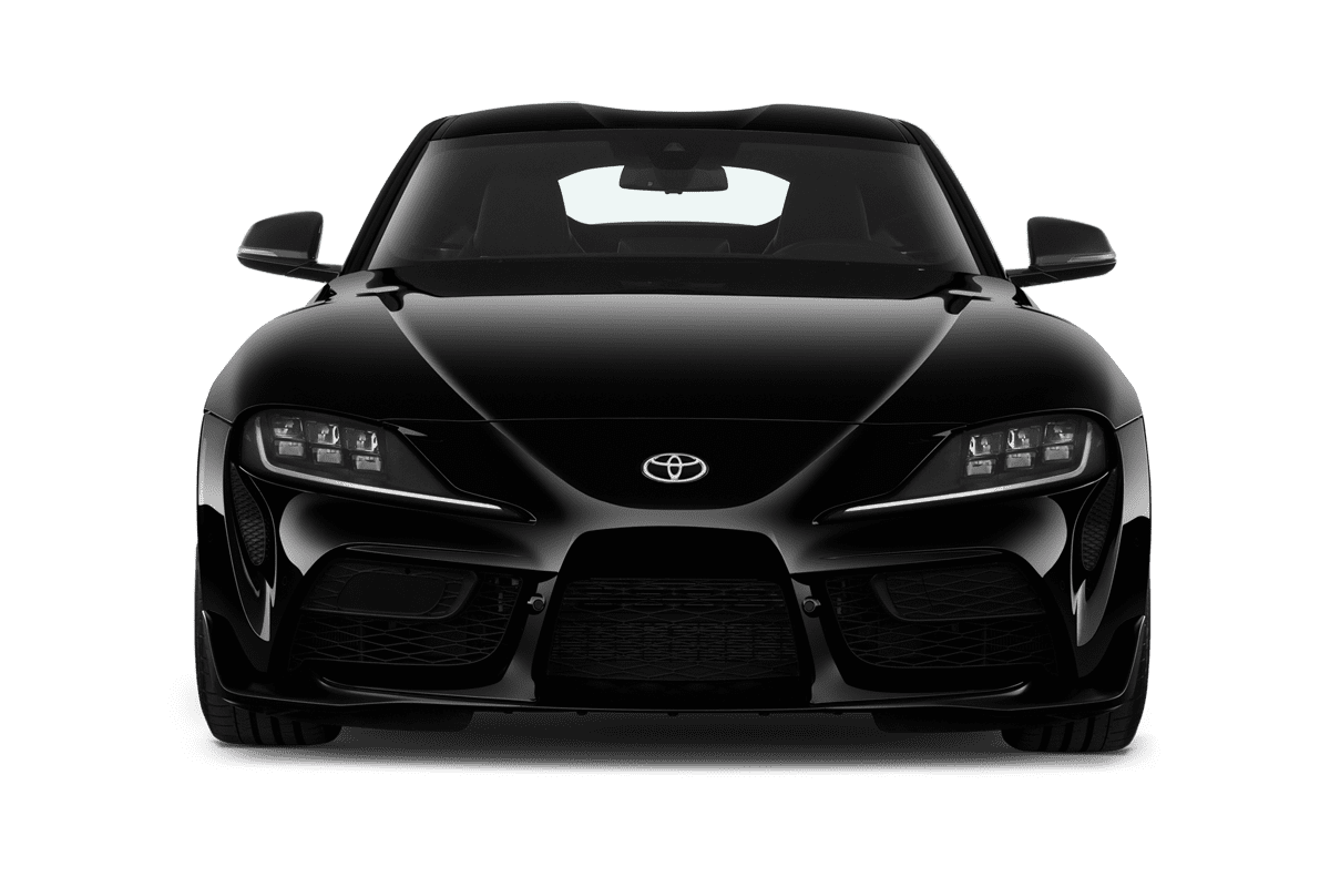 Frontansicht eines Toyota GR Supra, freigestellt
