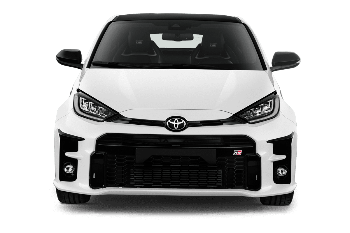 Frontansicht eines Toyota Yaris GR, freigestellt