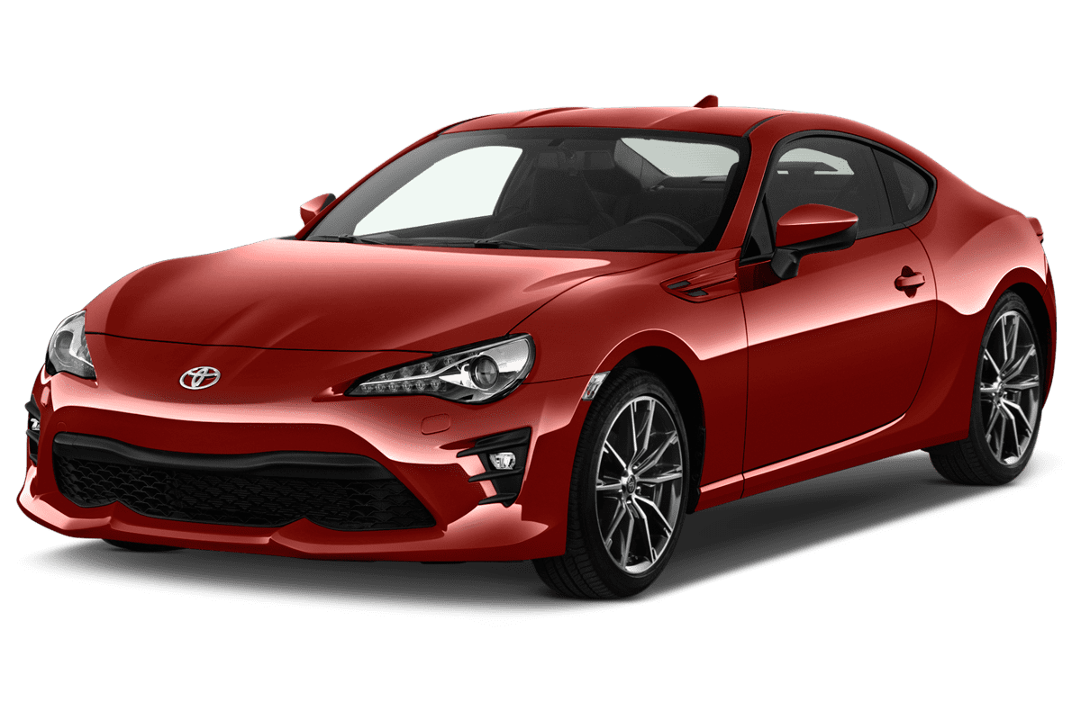 Schräge Frontansicht eines Toyota GT 86, freigestellt