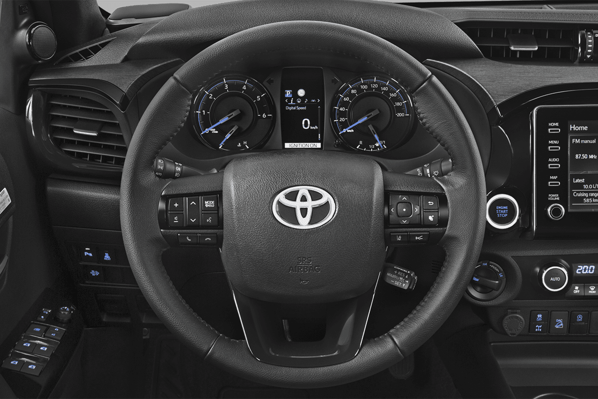 Lenkrad eines Toyota Hilux