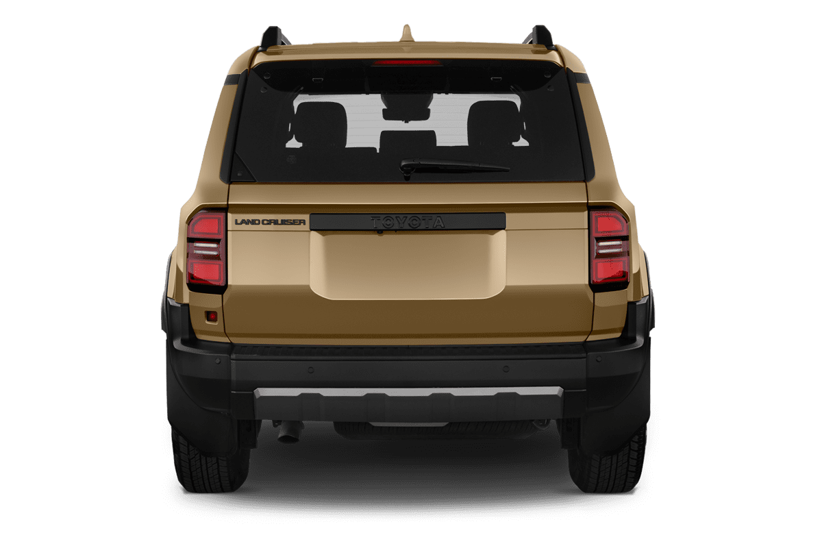 Heckansicht eines Toyota Land Cruiser