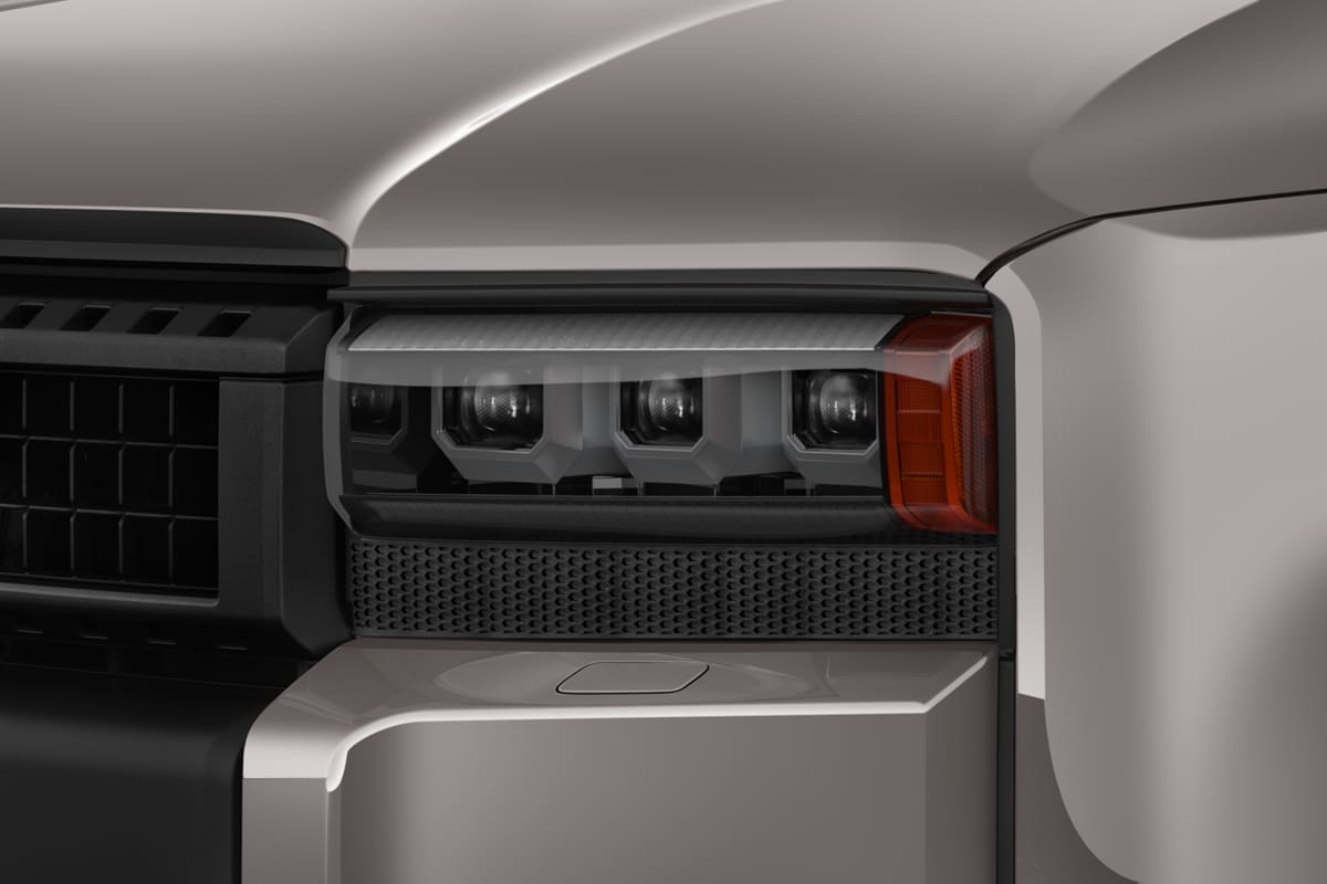 Frontscheinwerfer eines Toyota Land Cruiser