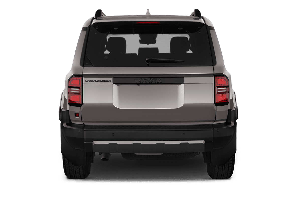 Heckansicht eines Toyota Land Cruiser