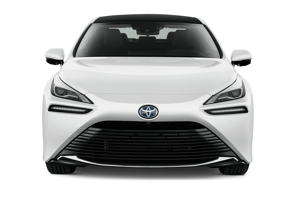 Frontansicht eines Toyota Mirai, freigestellt
