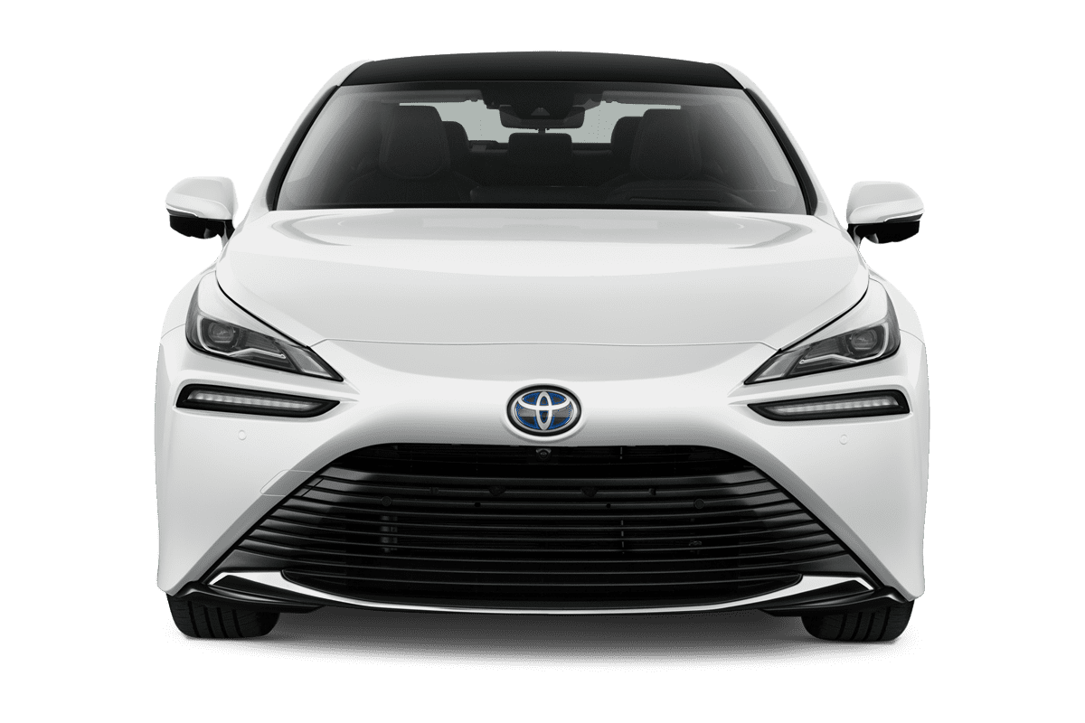 Frontansicht eines Toyota Mirai, freigestellt