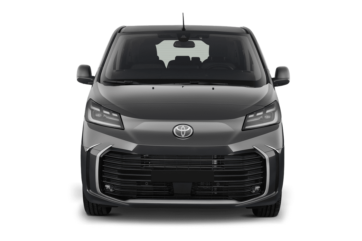 Frontansicht eines Toyota Proace Verso Electric, freigestellt
