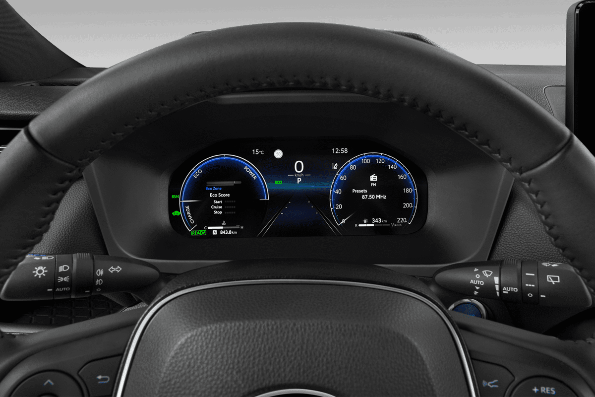 Kombiinstrument eines Toyota RAV4 Plug-In-Hybrid