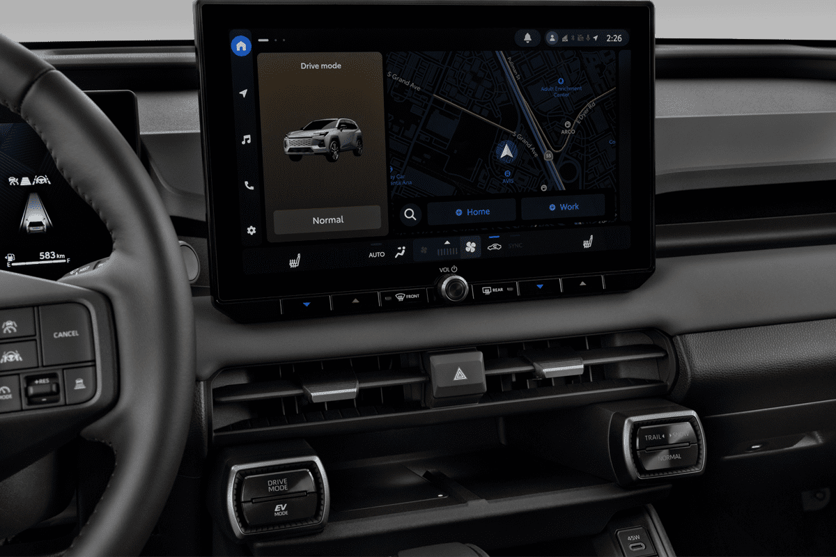 Mittelkonsole eines Toyota RAV4 Hybrid (neues Modell)