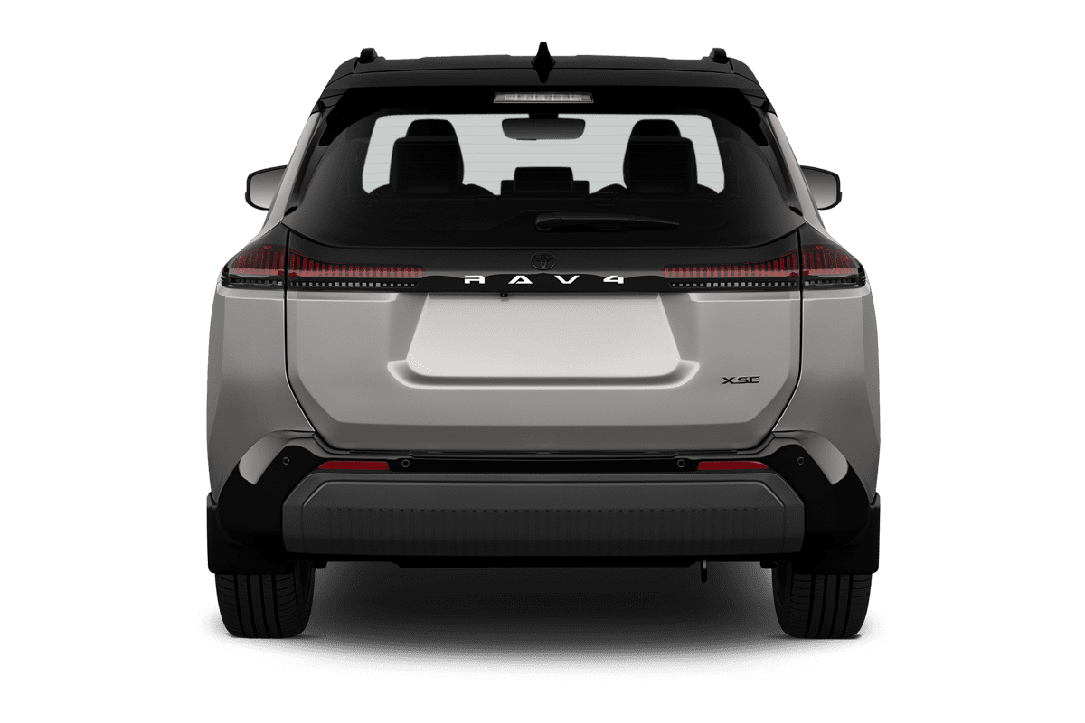 Heckansicht eines Toyota RAV4 Hybrid (neues Modell)
