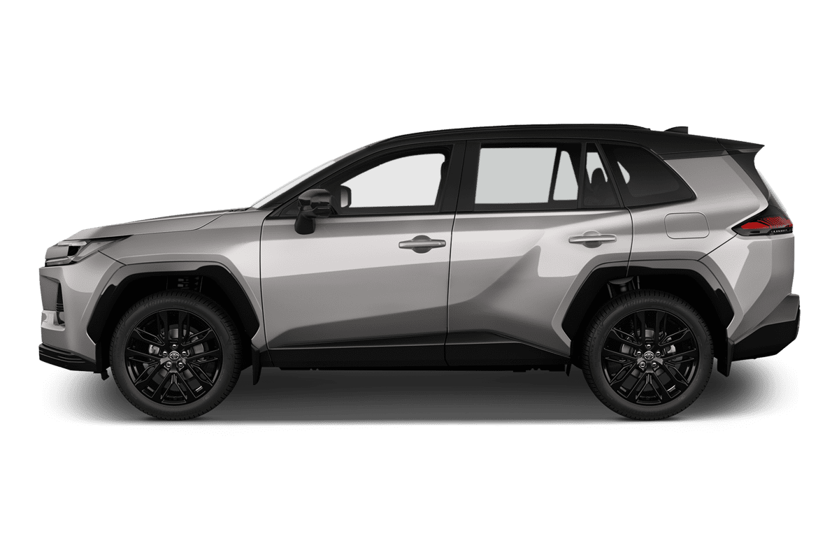 Seitenansicht eines Toyota RAV4 Hybrid (neues Modell)
