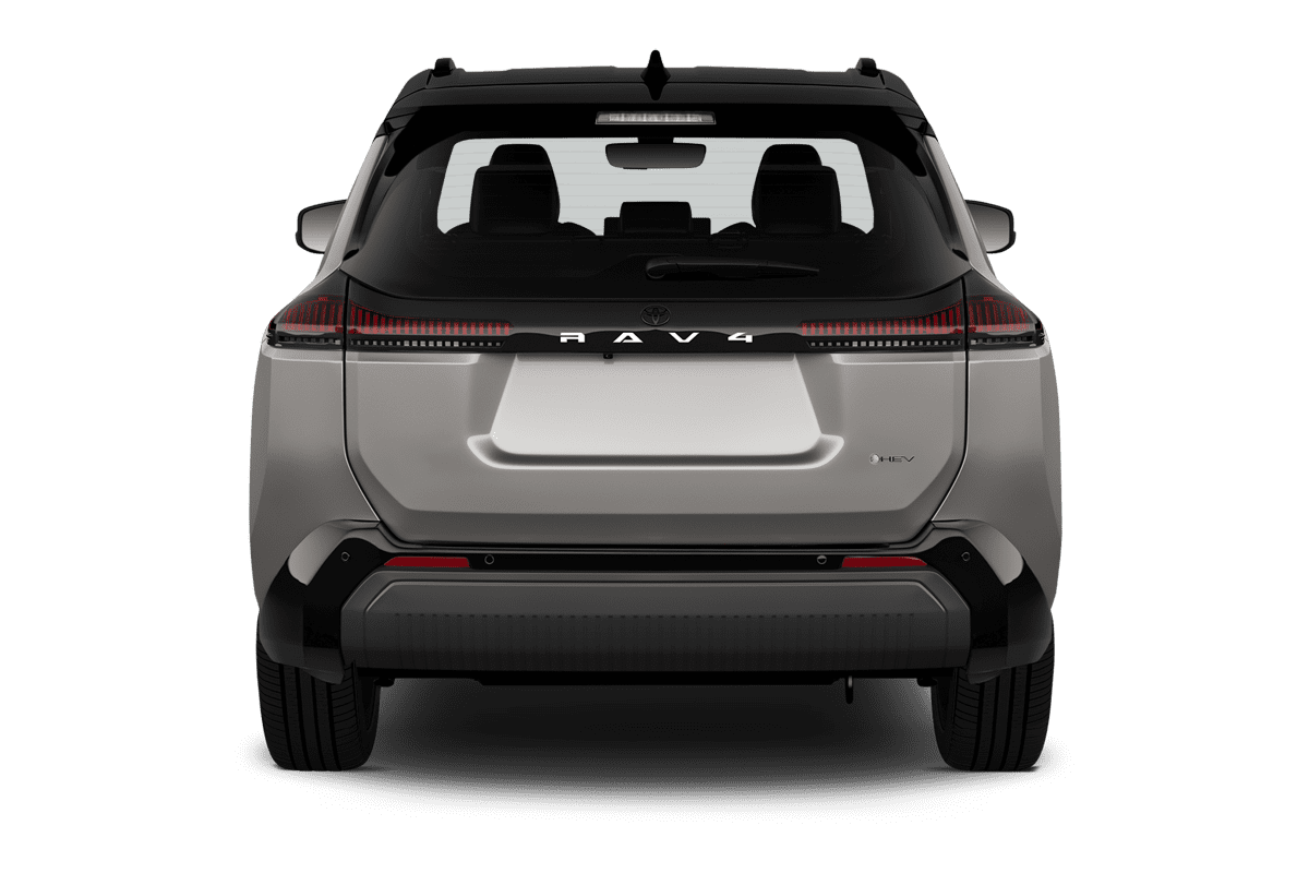 Heckansicht eines Toyota RAV4 Hybrid