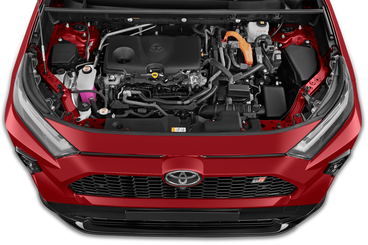 Motorraum eines Toyota RAV4 Hybrid