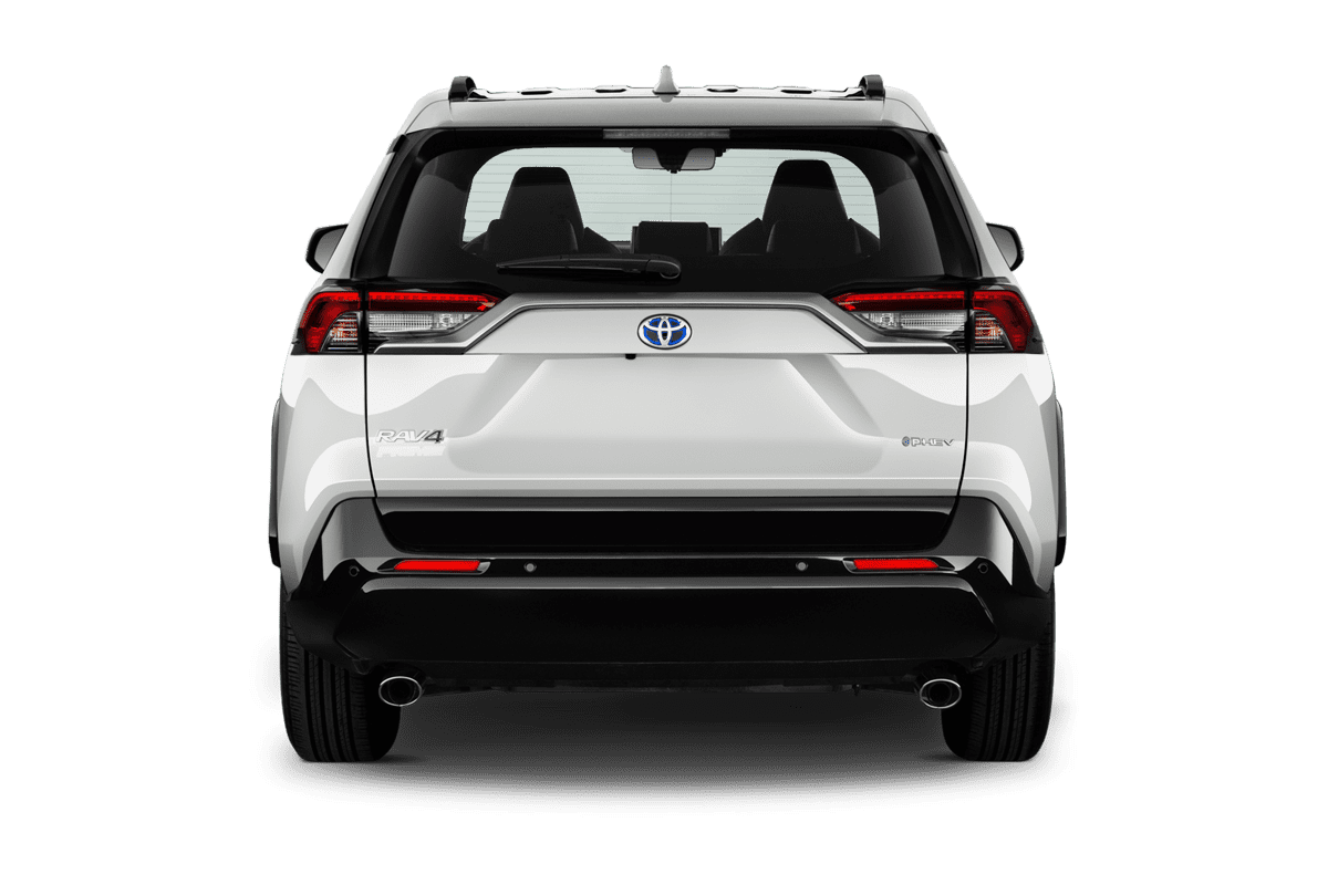Heckansicht eines Toyota RAV4 Plug-In-Hybrid