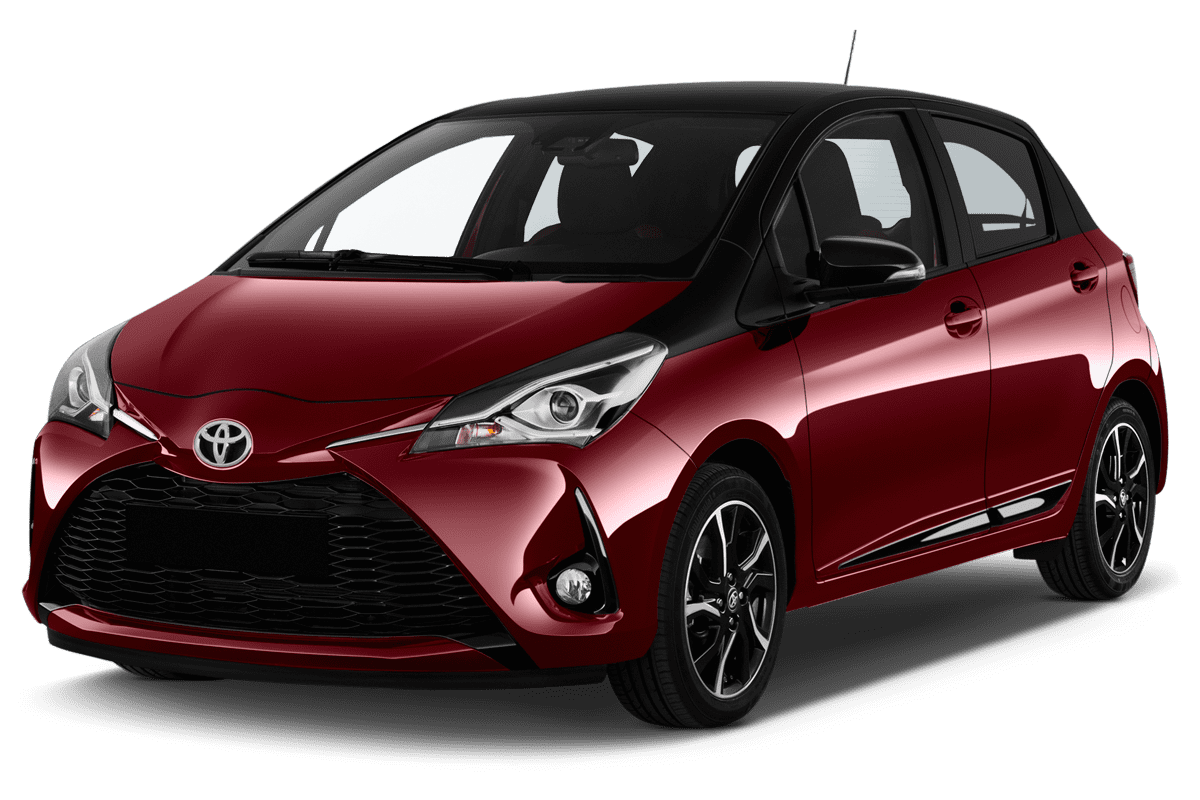 Schräge Frontansicht eines Toyota Yaris GR-S, freigestellt