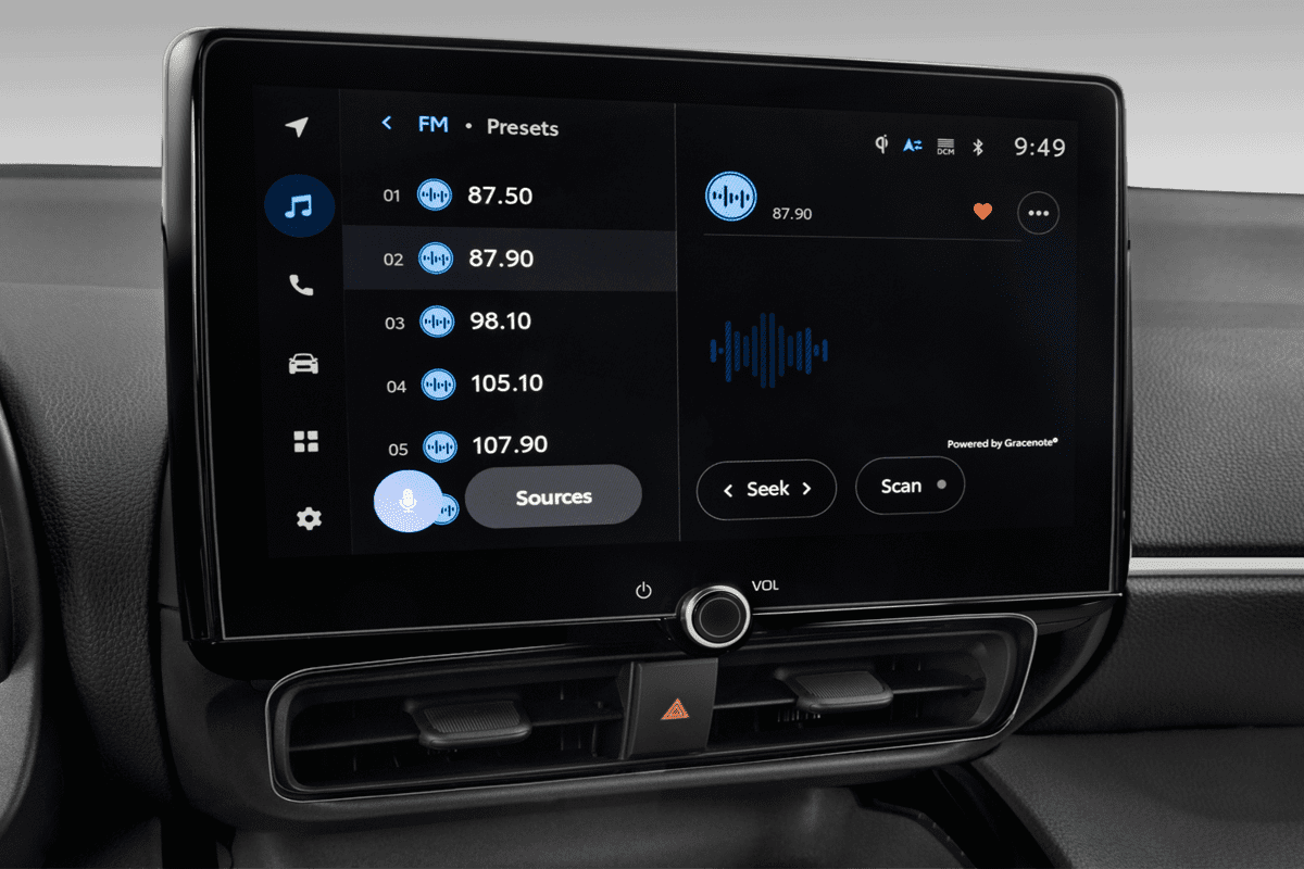 Audiosystem eines Toyota Yaris Cross Hybrid
