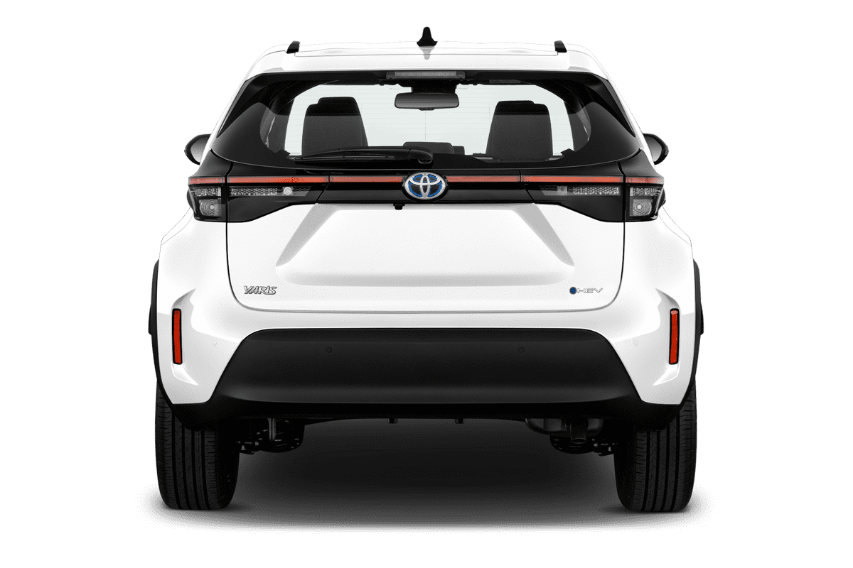 Heckansicht eines Toyota Yaris Cross Hybrid
