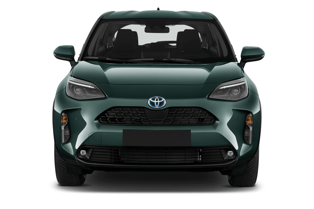 Frontansicht eines Toyota Yaris Cross Hybrid , freigestellt