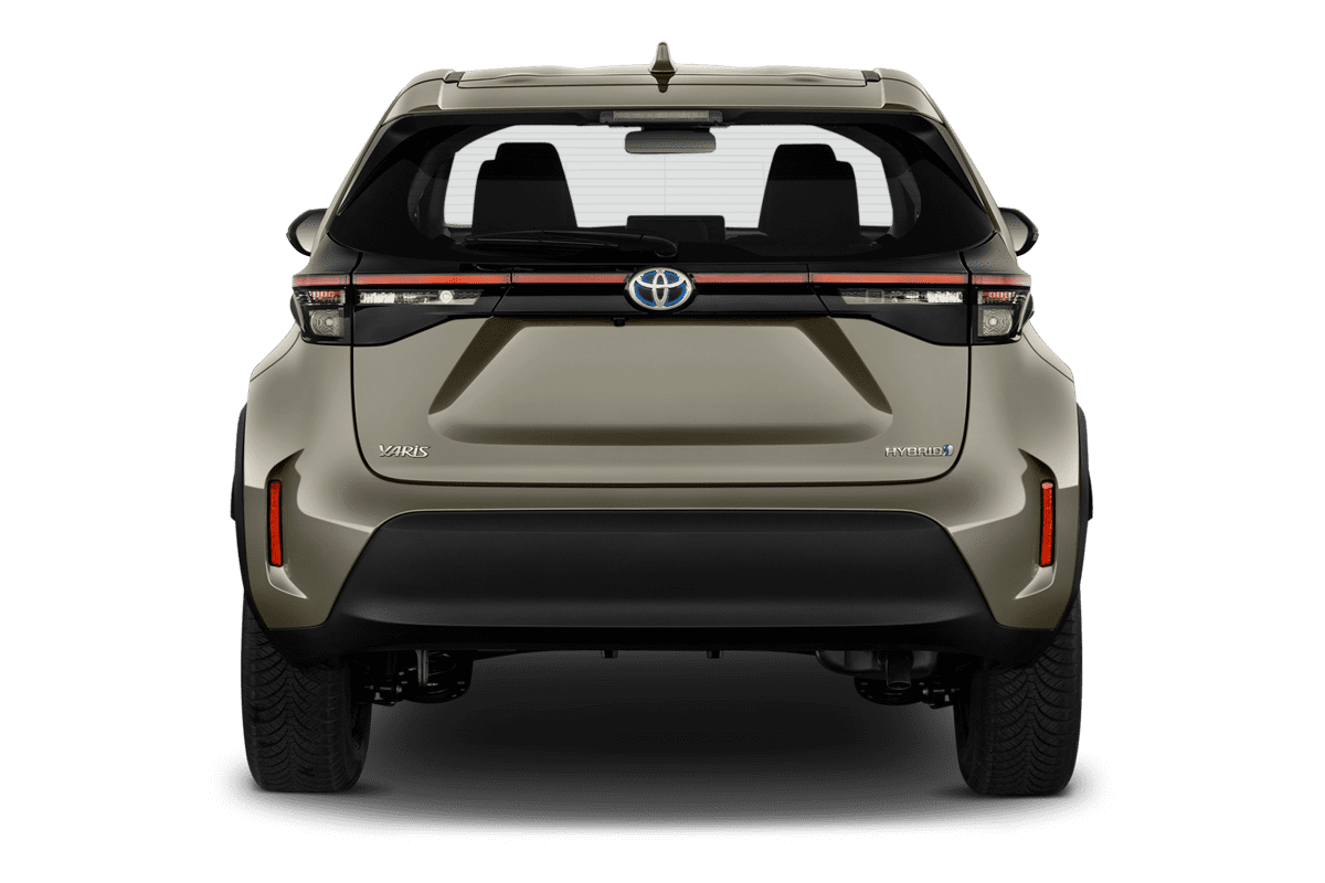 Heckansicht eines Toyota Yaris Cross Hybrid 