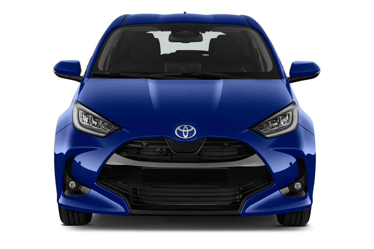 Frontansicht eines Toyota Yaris Hybrid, freigestellt