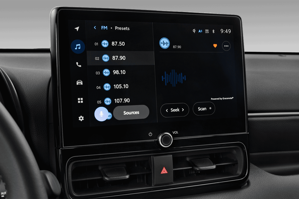 Audiosystem eines Toyota Yaris Hybrid
