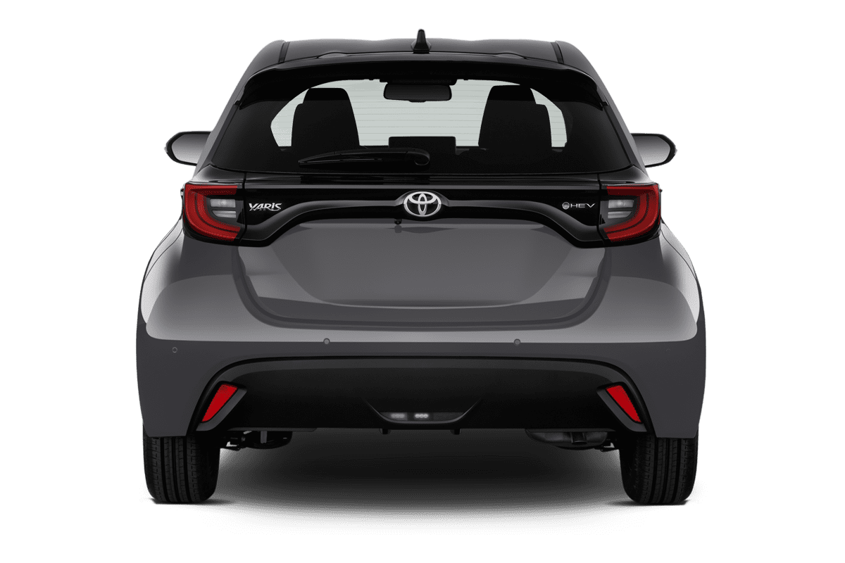 Heckansicht eines Toyota Yaris Hybrid