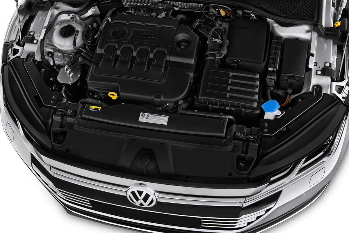 Motorraum eines VW Arteon Plug-in-Hybrid