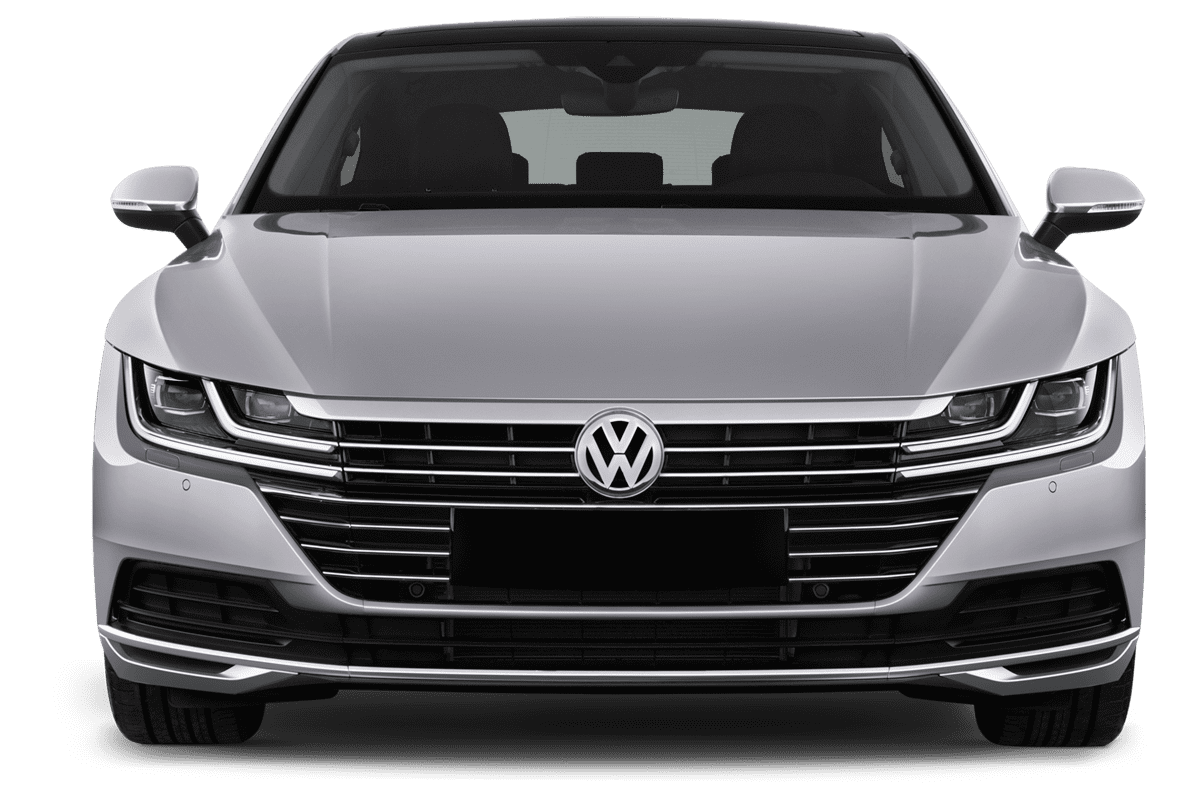 Frontansicht eines VW Arteon Plug-in-Hybrid, freigestellt