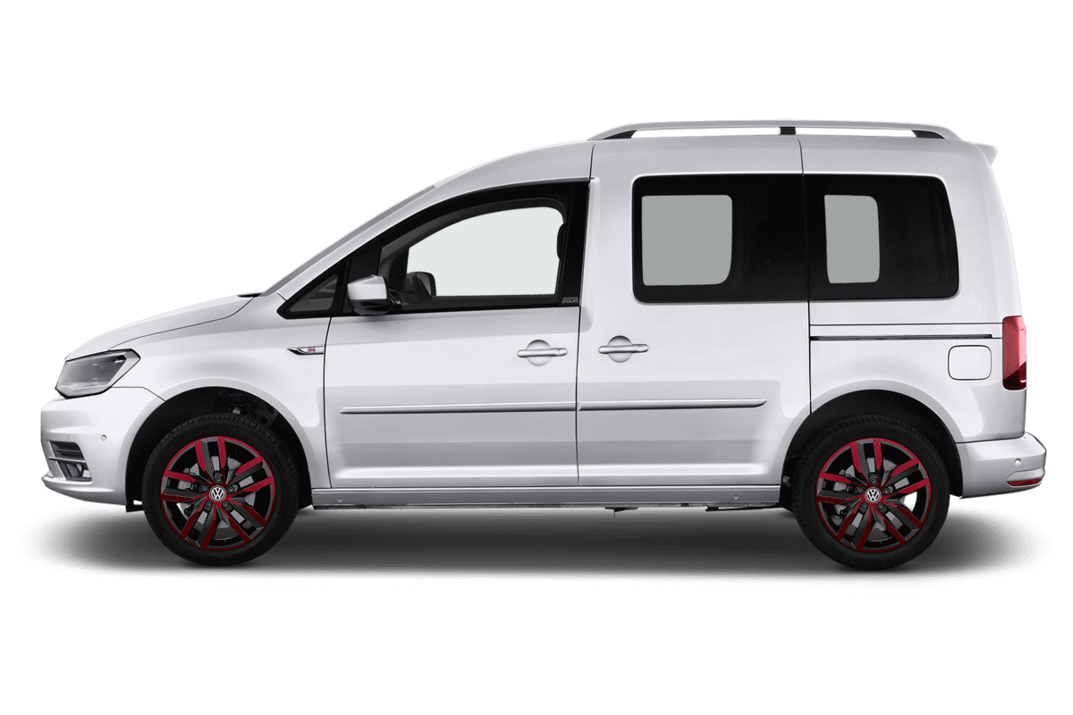 Seitenansicht eines VW Caddy TGI