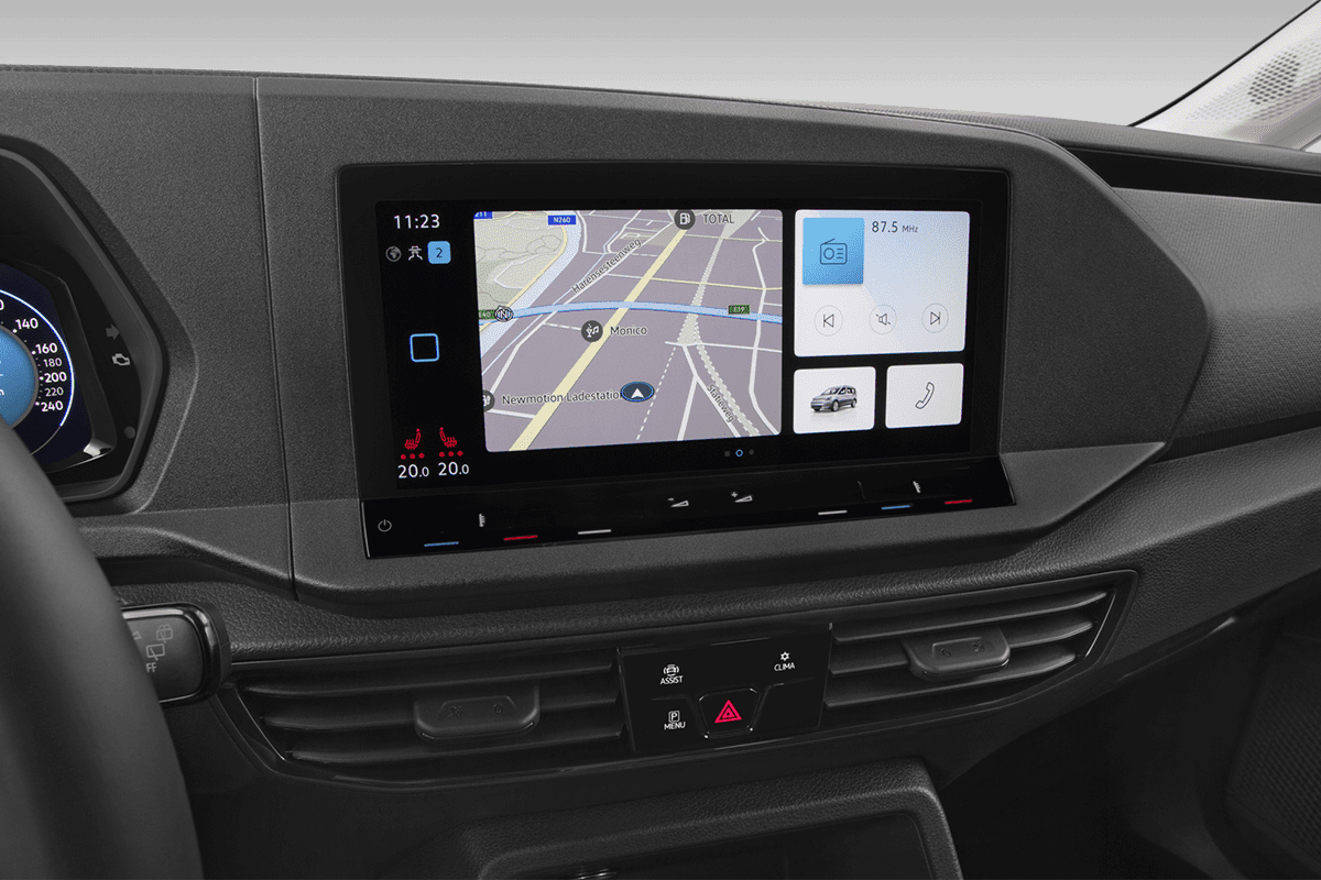 Mittelkonsole eines VW Caddy California