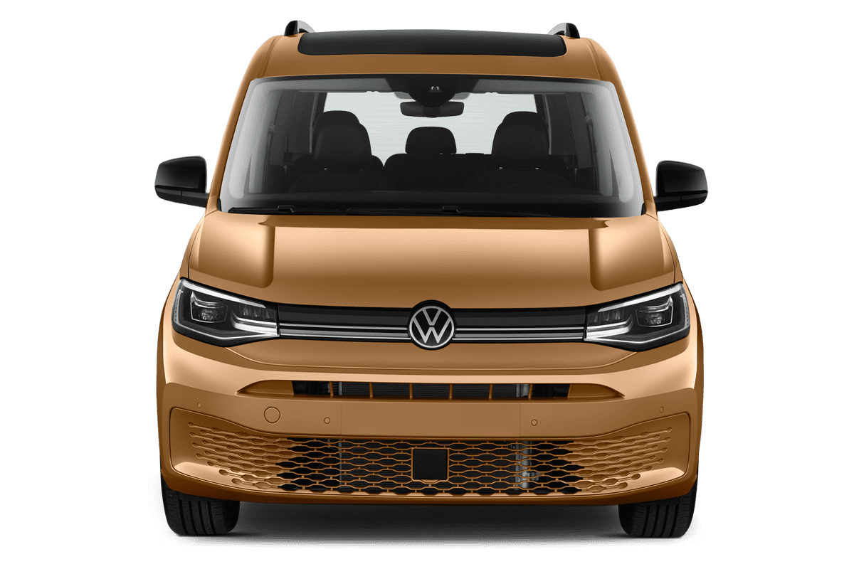 Frontansicht eines VW Caddy Plug-in-Hybrid ENERGY, freigestellt