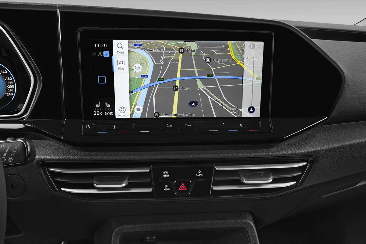 Mittelkonsole eines VW Caddy Maxi GOAL