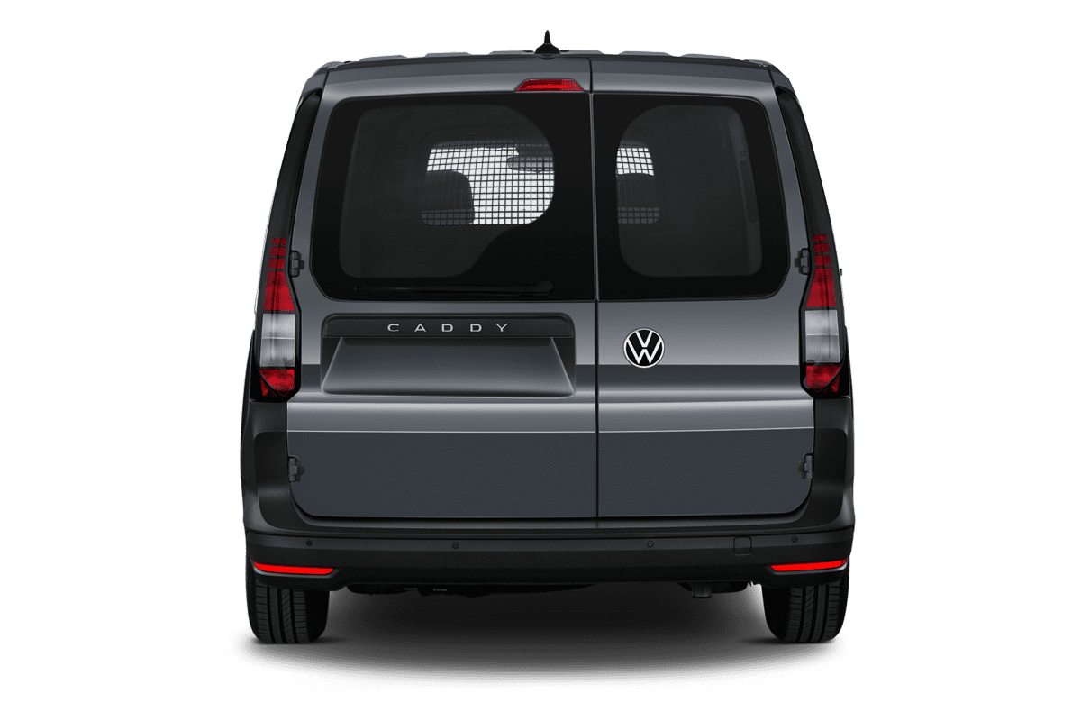 Heckansicht eines VW Caddy Cargo
