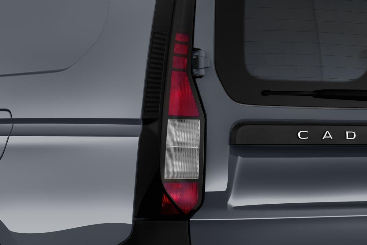 Heckleuchten eines VW Caddy Cargo