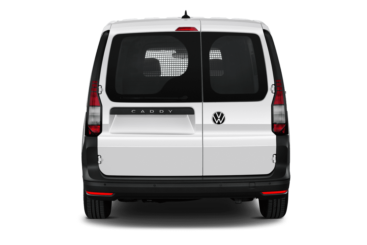 Heckansicht eines VW Caddy Cargo