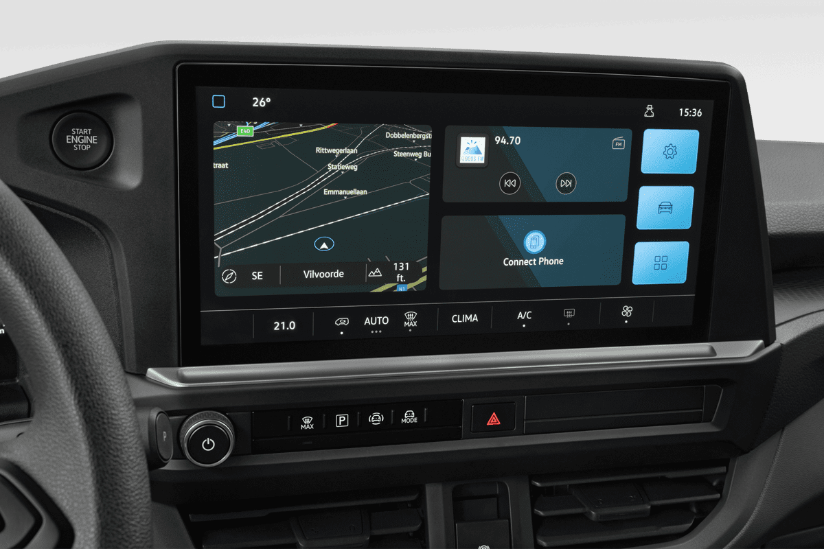 Mittelkonsole eines VW Caravelle 