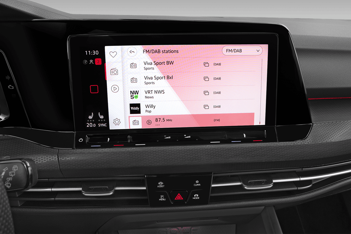 Audiosystem eines VW Golf 8 GTI