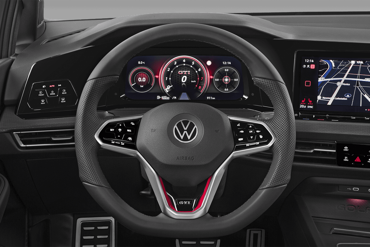 Lenkrad eines VW Golf 8 GTI