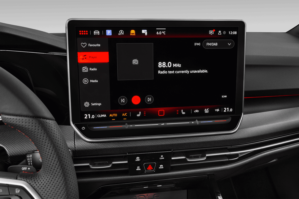 Audiosystem eines VW Golf 8 GTI Clubsport