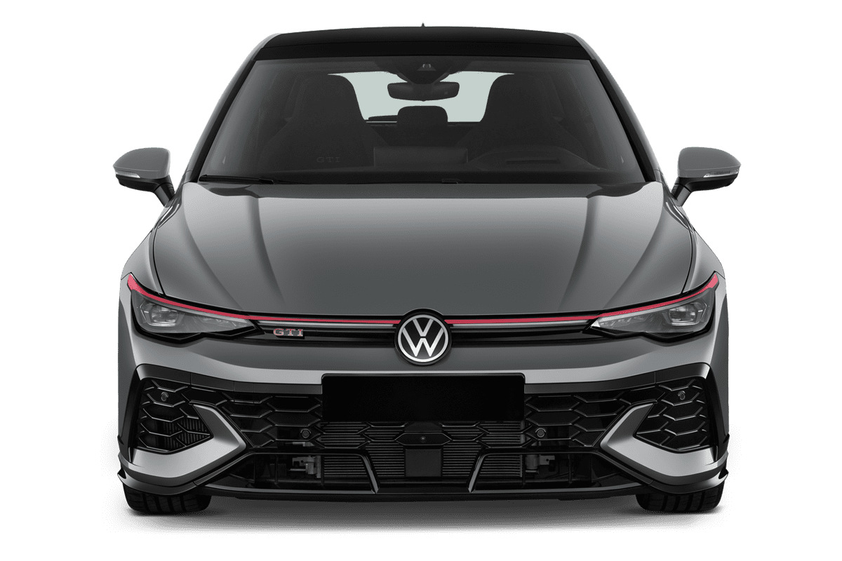 Frontansicht eines VW Golf 8 GTI Clubsport, freigestellt