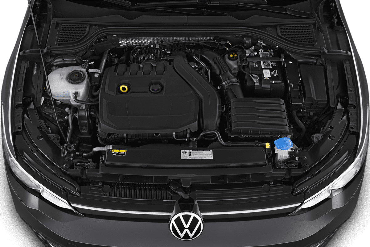 Motorraum eines VW Golf 8 Edition 50 