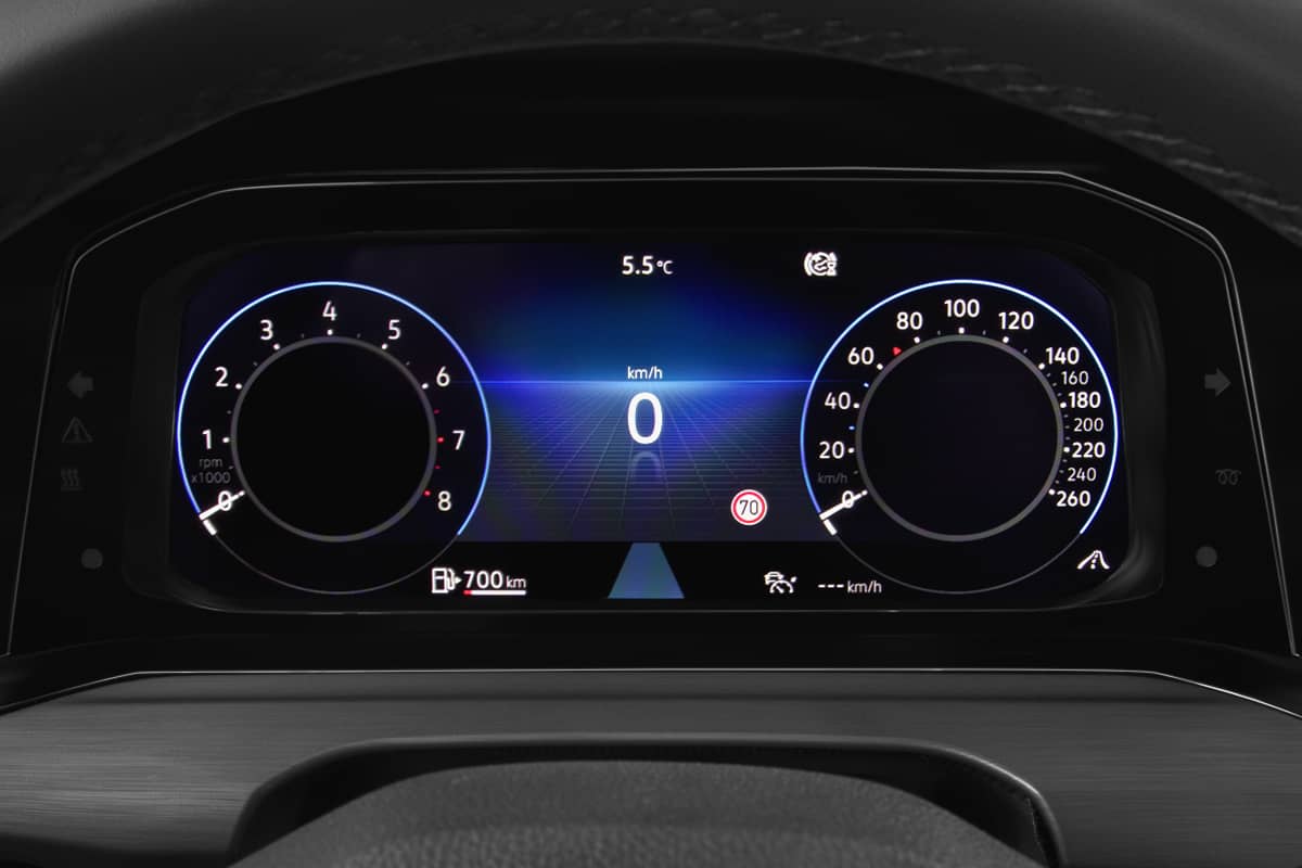 Kombiinstrument eines VW Golf 8 Edition 50 