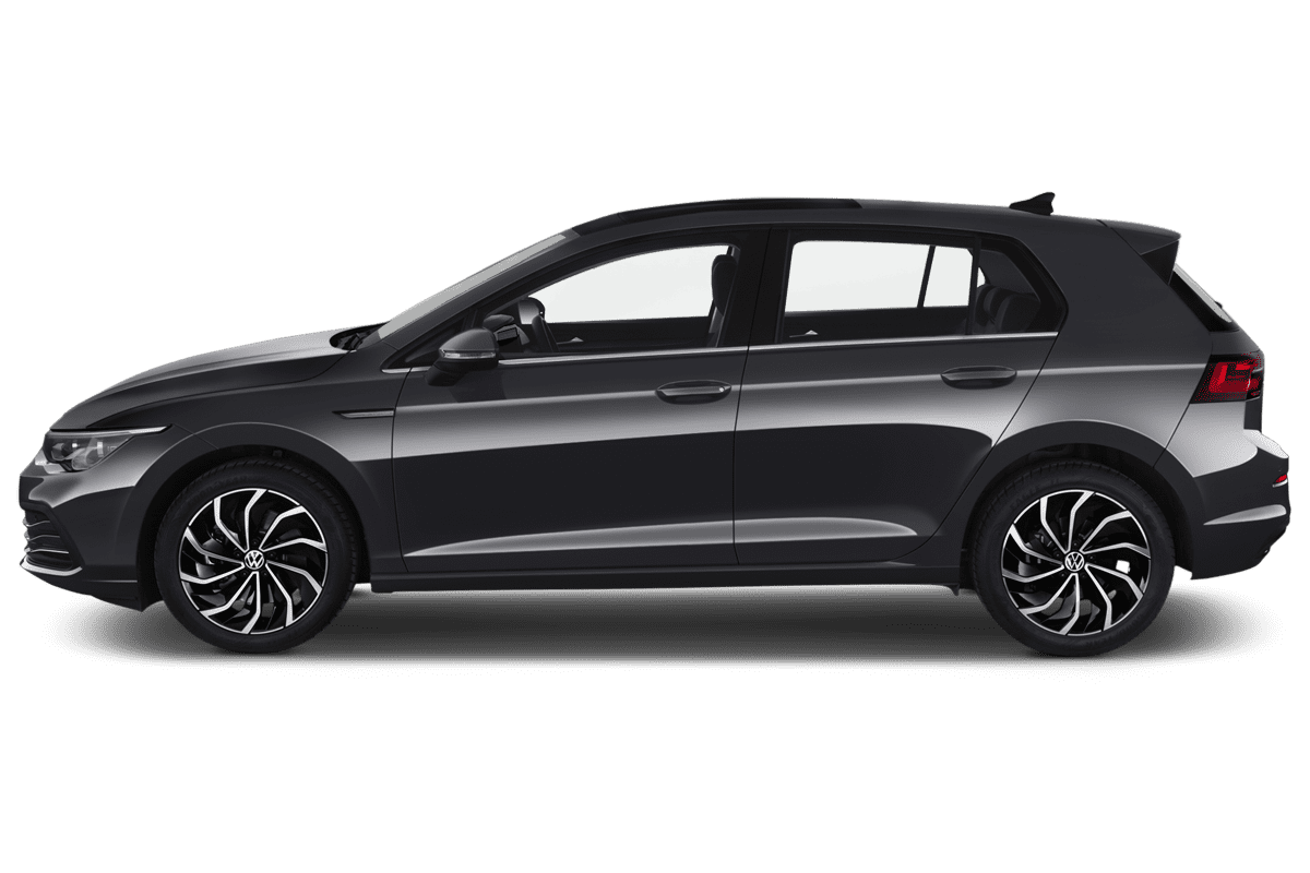 Seitenansicht eines VW Golf 8 Edition 50 